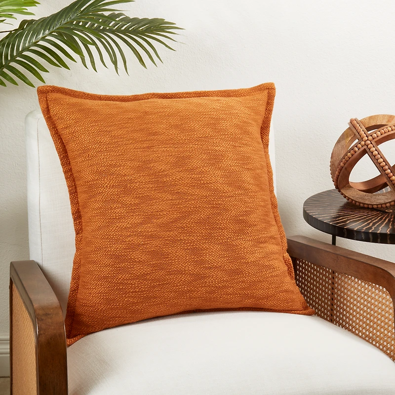 Textured Flange Pillow Terracotta