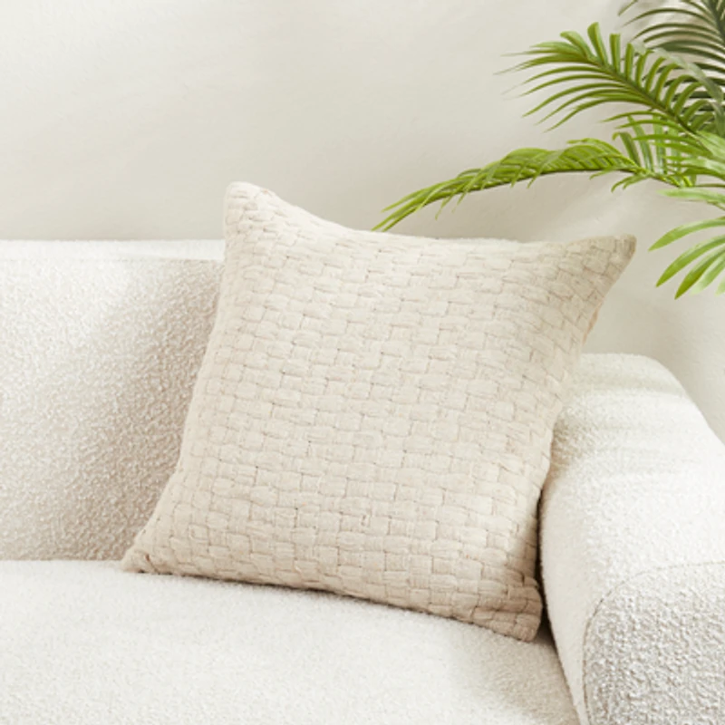 Waffle Weave Pillow Natural