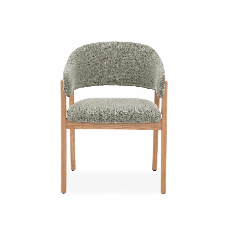 Fiol Dining Chair – Mint Green Upholstery & Natural Wood Frame