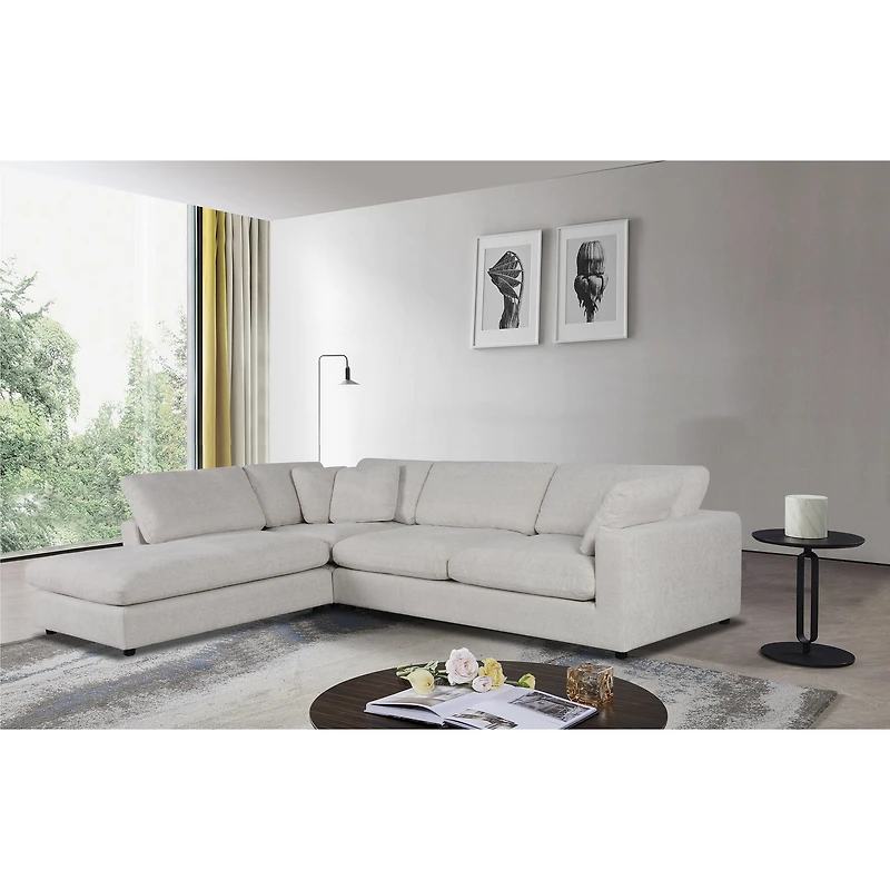 Lene Sectional - Left Chaise-Oatmeal