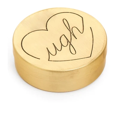 Deco Box "Ugh"" Antique Brass