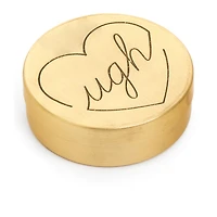 Deco Box "Ugh"" Antique Brass