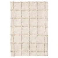 Throw Cot Tuft Grid Nat