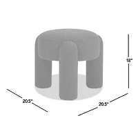 Olea Boucle Ottoman - Moss Green