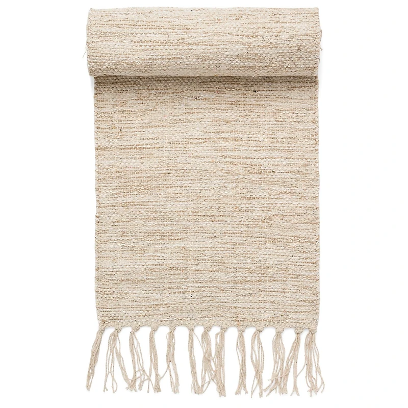 Table Runner Cotton Chindi Natural-White