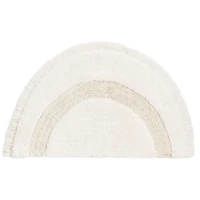 Bathmat Tufted Halfmoon Cotton Off White