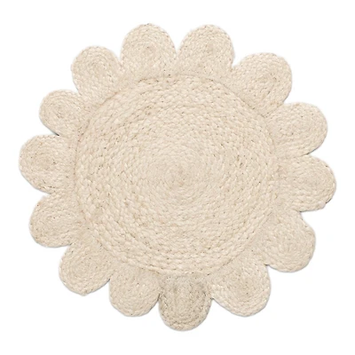 Placemat Jute Scallop Edge - White