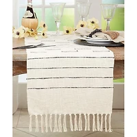 Dash Line Cotton Table Runner