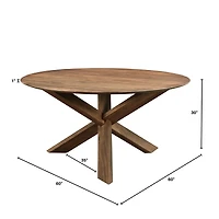 Round 3-Legged Dining Table