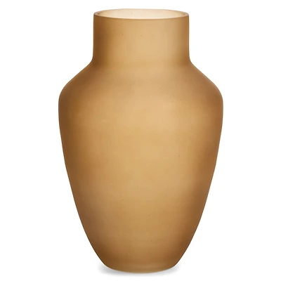 Vase Glass Matt Brown