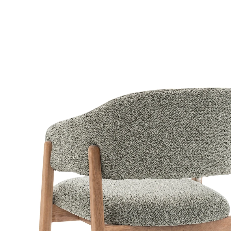 Fiol Dining Chair – Mint Green Upholstery & Natural Wood Frame