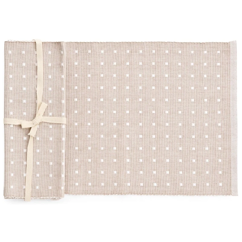 Dominika Rib Polka Dot Placemats - Set of 4