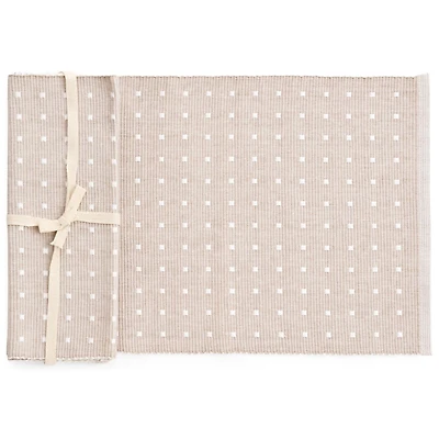 Dominika Rib Polka Dot Placemats - Set of 4