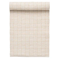 Delacruz Tab Runner Cotton Geo Strp Taupe-white