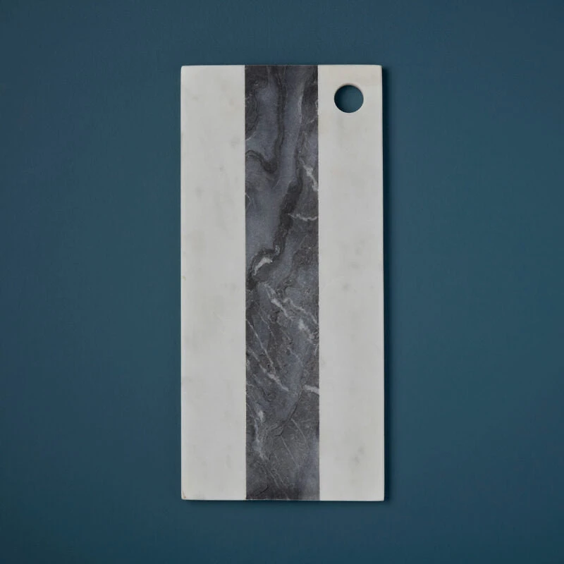 White & Gray Marble Rectangular Board, Large