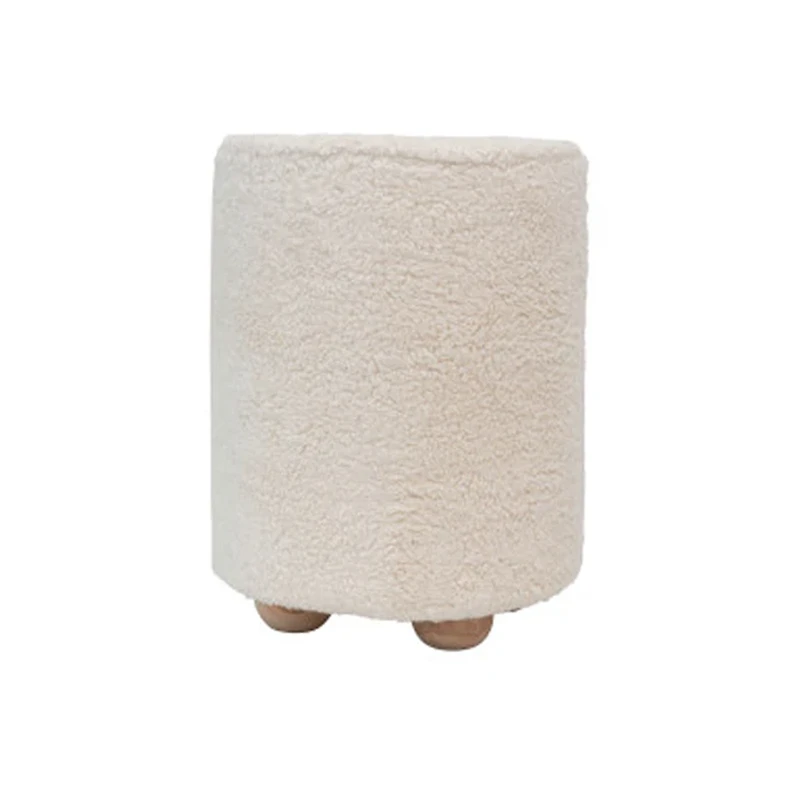 Boucl Upholstered Pouf