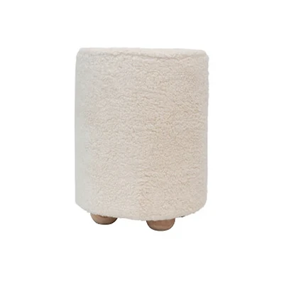 Boucl Upholstered Pouf