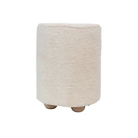 Boucl Upholstered Pouf