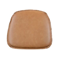 Metal Crossback Leather Cushion Seat - Cognac