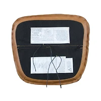 Metal Crossback Leather Cushion Seat - Cognac