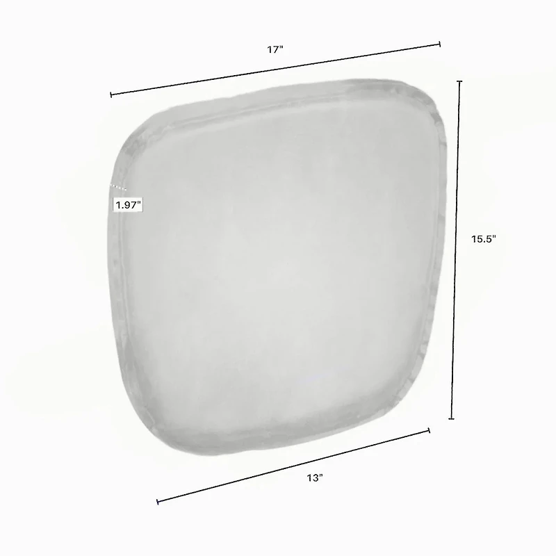 Metal Crossback Leather Cushion Seat