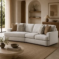 Cara 2 PCs Sectional w/4 Pillows - Left Cuddler