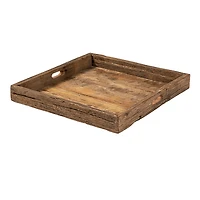 Carson (Small) 24L x 24W Brown Reclaimed Wood Tray