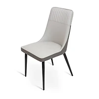 Tyson Two Tone Dining Chair - Faux Leather