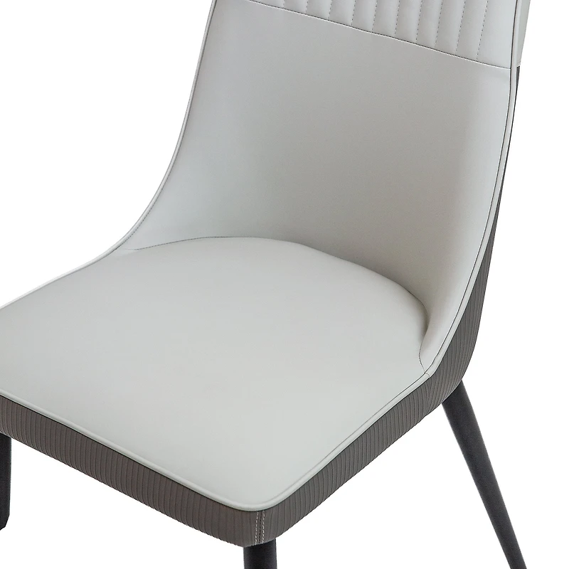 Tyson Two Tone Dining Chair - Faux Leather