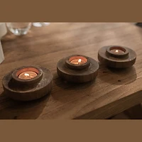 D-Bodhi Ring Candle Holder - Wood Grain