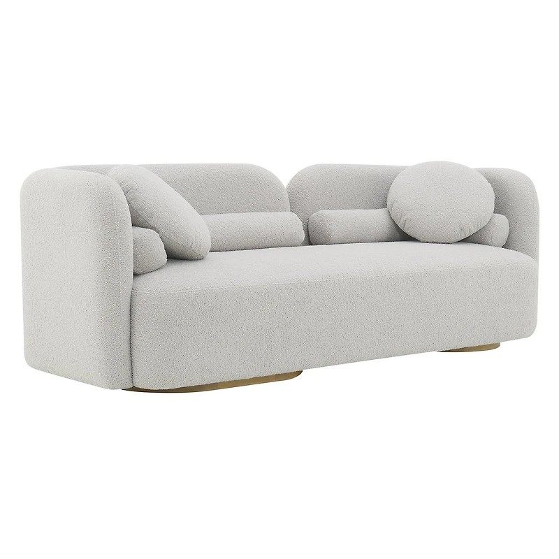 Fika Premium Boucle Fabric Sofa - Teddy Taupe