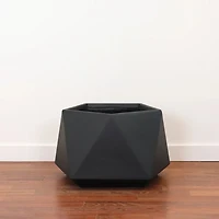 Ion Short Fiberclay Planter Black - Large