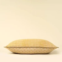 Dash & Dot Linen Pillow, Sunflower