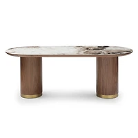 Haven Ceramic Top and Wooden Base Dining Table