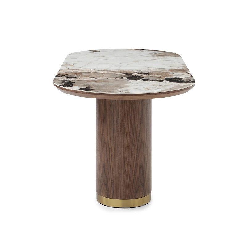 Haven Ceramic Top and Wooden Base Dining Table