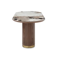 Haven Ceramic Top and Wooden Base Dining Table