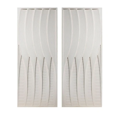DIMENSL WAVE PLAS WALLART 24X60 SET OF 2