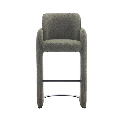 Elina Green Upholstered Modern Bar Chair