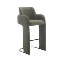 Elina Green Upholstered Modern Bar Chair