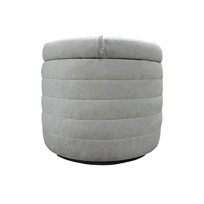 Elio Storage Ottoman - Platinum