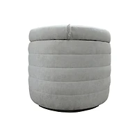 Elio Storage Ottoman - Platinum