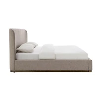 Faye Upholstered Bed- Perfect Taupe