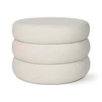 Siel Ottoman - Velvet Ecru