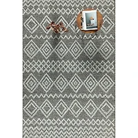 Fintona Hand Woven Rug Raven. Fog
