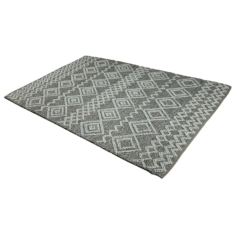 Fintona Hand Woven Rug Raven. Fog