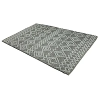 Fintona Hand Woven Rug Raven. Fog