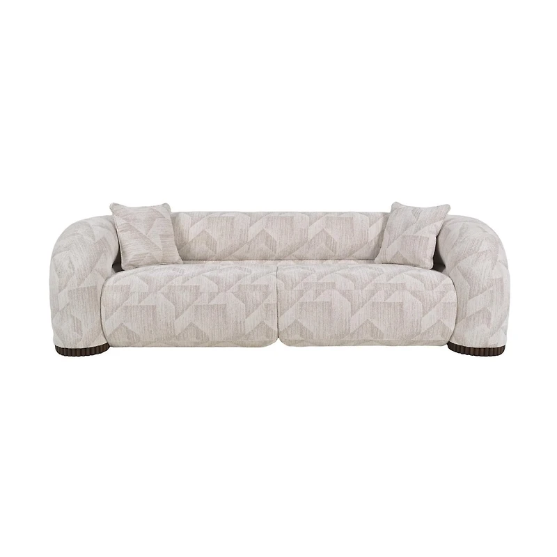 Rune Upholstered Sofa with Accent Pillows