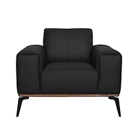 Kreska Genuine Leather Accent Chair