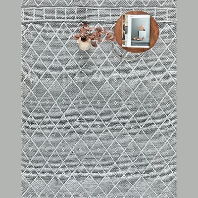 LABIN HAND WOVEN RUG GRAPHITE/SILVER