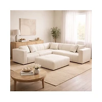 Svala Premium Fabric 6 PCs Modular Sectional - Monique Beige